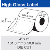 Epson Inkjet Label Roll 101.6mm x 50.8mm x 50mm TM-C3500/C4010 (6 Rolls of 540) Paper Gloss C35GD001