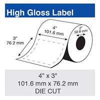  Epson Inkjet Label Roll 101.6mm x 76.2mm x 50mm Core TM-C3500/C4010 Paper Gloss (6 Rolls of 380) C35GD002