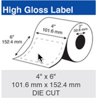 Epson Inkjet Label Roll 101.6mm x 152.4mm x 50mm TM-C3500/C4010 (6 Rolls of 200) Paper Gloss C35GD003