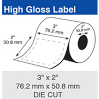 Epson Inkjet Label Roll 76.2mm X 50.8mm x 50mm TM-C7500 TM-C6010 TM-C6510 CW-C8010 Paper Gloss