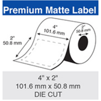  Epson Inkjet Label Roll 101.6mm x 50.8mm x 50mm TM-C3500 CW-C4010 (6 Rolls of 565) Paper Matte C35MD001