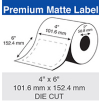 Epson Inkjet Label Roll 101.6mm x 152.4mm x 50mm TM-C3500/C4010 (6 Rolls of 200) Paper Matte C35MD003