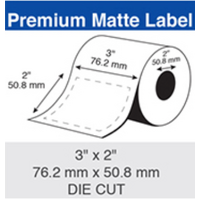 Epson Inkjet Label Roll 76.2mm X 50.8mm x 50mm TM-C7500 CW-C6010/-C8010 Paper Matte (6 Rolls of 565) C35MD004