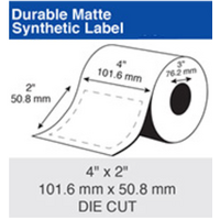 Epson Inkjet Label Roll 101.6mm X 50.8mm x 76mm TM-C7500/C6010/C6510 CW-C8010 (2 Rolls of 1,250) Synthetic C60CD001