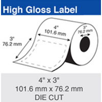 Epson Inkjet Label Roll 101.6mm X 76.2mm X 76mm TM-C7500/C6010/C8010 Paper Gloss (2 Rolls Of 1,900) C60GD002