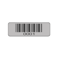 50mm X 28mm Pre-Printed Silver Mylar Labels Asset Labels