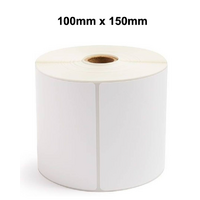 Shipping Label Roll 100mm x 150mm (5 Rolls of 400 labels per roll, Permanent Adhesive) - NON PERF 100x150