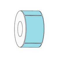 Direct Thermal Label Roll 100mm x 150mm Blue, Perforated, 25mm core LA100150TP1AC25MMPG