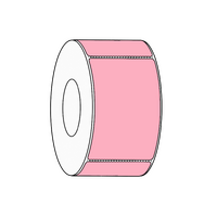 Direct Thermal Label Roll 100mm x 150mm PINK, Perforated, 25mm core LA100150TP1AC25MMPPI