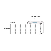 100mm x 50mm x 25mm Thermal Transfer Labels Freezer Grade (10 Rolls of 1,000 LPR) LAB10050PWF25P