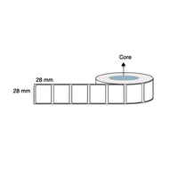 28mm x 28mm Thermal Transfer Labels Removable (5 Rolls of 2,000) LAB2828TWR25