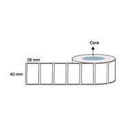 40mm x 28mm Thermal Transfer Labels Removable (5 Rolls of 2,000) LAB4028PWR40