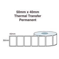 50mm x 40mm Thermal Transfer Labels Poly Weatherproof  (10 Rolls of 1,000)  LAB5040PPWS40