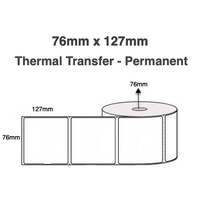 76mm x 127mm x 76mm Thermal Transfer Labels (4 Rolls of 1,000) Permanent Perforated