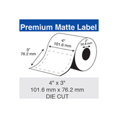 Epson Inkjet Label Roll 101.6mm X 76.2mm x 50mm TM-C3500/C4010 Paper Matte (6 Rolls of 380) C35MD002