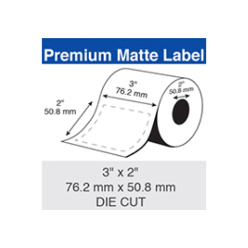 Epson Inkjet Label Roll 76.2mm X 50.8mm x 50mm TM-C7500 CW-C6010/-C8010 Paper Matte (6 Rolls of 565) C35MD004