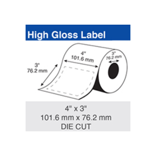 Epson Inkjet Label Roll 101.6mm X 76.2mm X 76mm TM-C7500/C6010/C8010 Paper Gloss (2 Rolls Of 1,900) C60GD002