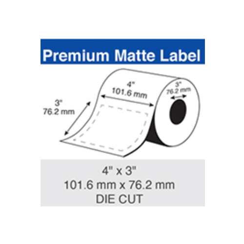 Epson Inkjet Label Roll 101.6mm X 76.2mm X 76mm TM-C7500/C6010/C8010 Paper Matte (2 Rolls Of 1,900) C60MD002