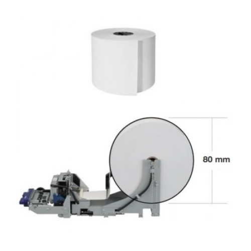 80mm X 80mm X 25mm Core Thermal Paper Rolls (Box Of 24) For Kiosk Printers