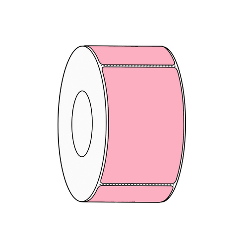 Direct Thermal Label Roll 100mm x 150mm PINK, Perforated, 25mm core LA100150TP1AC25MMPPI