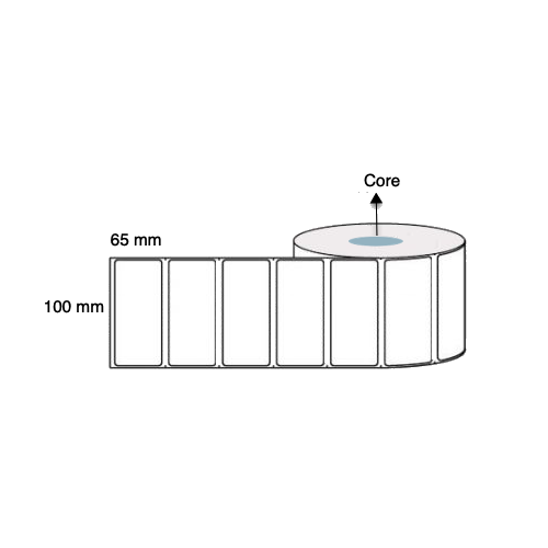 100mm x 65mm Thermal Transfer Labels Synthetic (6 Rolls of 800) LAB10065PPWS40