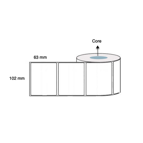 102mm x 63mm Thermal Transfer Paper Gloss Labels (10 Rolls of 1,000) LAB10263PWS40