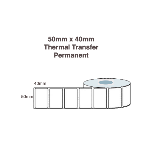 50mm x 40mm Poly Weatherproof Thermal Transfer Labels - 10 Pack  LAB5040PPWS40