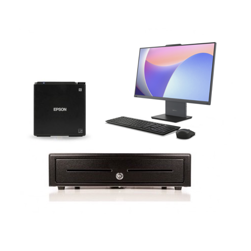 Lightspeed Retail R-Series X-Series Bundle 5 : 24" Touch Computer, Keyboard/Mouse,  Receipt Printer, Cash Drawer