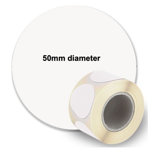 Inkjet 40mm Circle Label Rolls for Epson TM-C7500 and CW-C6000 - 4 Rolls of 1,000 Labels